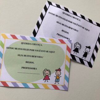 Kit com 6 Modelos de Cartões Pedagógicos – Fortaleça a Conexão na Escola!