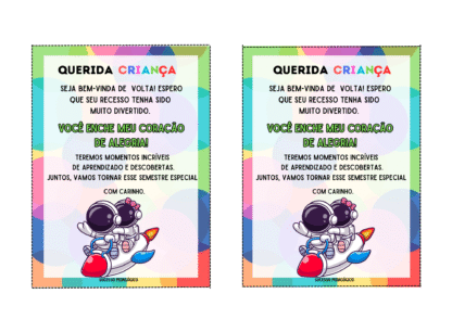 Mini kit volta às aulas astronauta