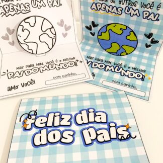 Cartão Dia dos Pais – Tema: Melhor Pai do Mundo