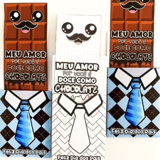 Cartão Dia dos Pais – Tema Chocolate