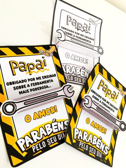 Cartão Dia dos Pais – Tema Ferramentas - Imagem 7