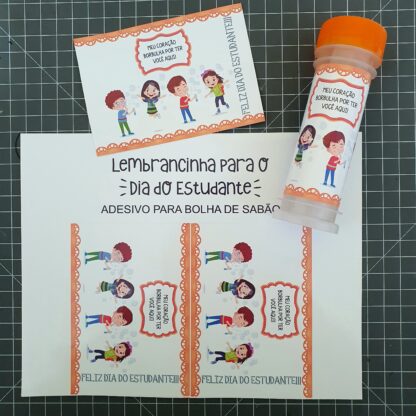 Dia do Estudante - adesivo para bolha de sabão - Imagem 2