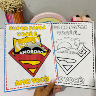 Cartão interativo Super Pai- Dia dos Pais