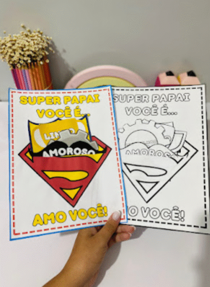 Cartão interativo Super Pai- Dia dos Pais
