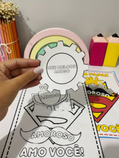Cartão interativo Super Pai- Dia dos Pais - Imagem 12