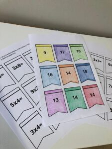 Bandeirinhas da multiplicação