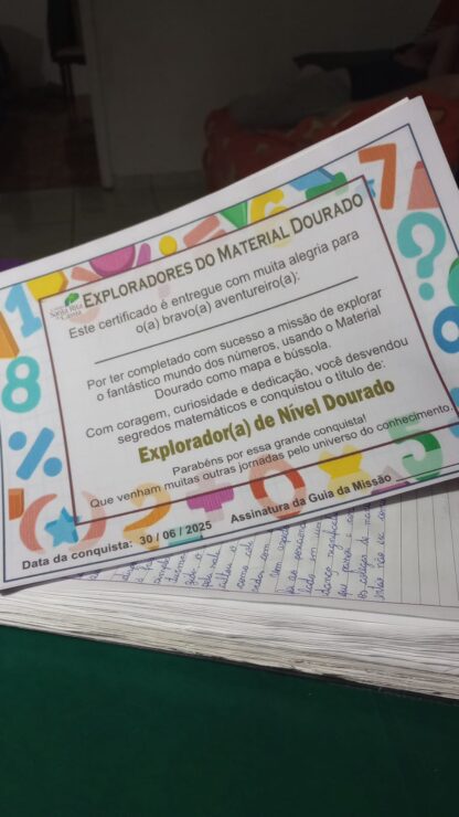 Certificado Uso do material dourado - Imagem 2