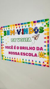 Volta às aulas painel e lembrancinha