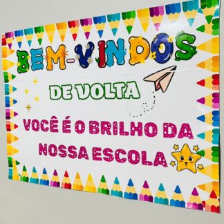 Volta às aulas painel e lembrancinha