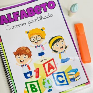 Apostila de Alfabetização: Alfabeto Cursivo Pontilhado