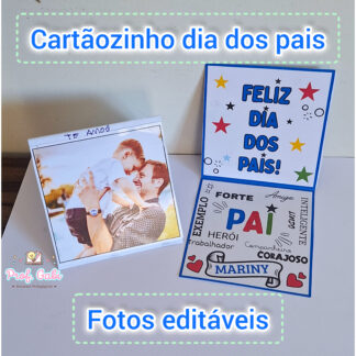 Cartão dia dos pais fotos Editáveis