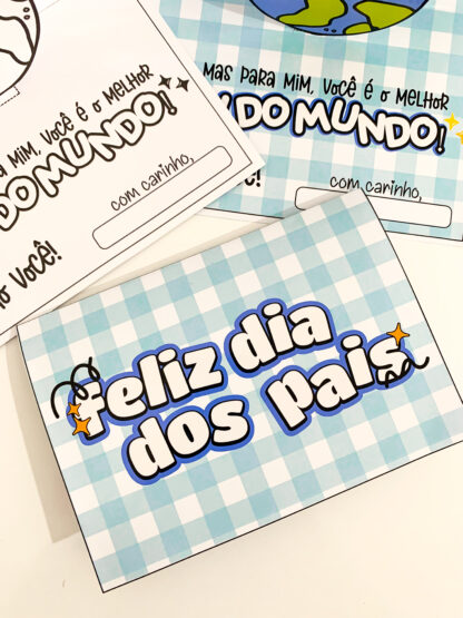 Cartão dia dos pais tema: Melhor Pai do mundo - Imagem 3