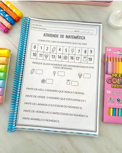 APOSTILA PARA TRABALHAR OS NUMERAIS DE 1 A 20 - Imagem 12