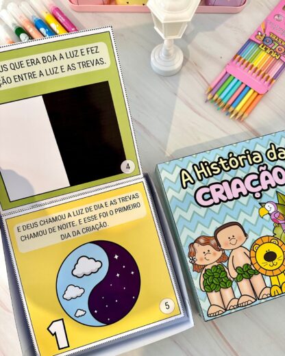LIVRO NA CAIXA “A HISTÓRIA DA CRIAÇÃO” - Imagem 7