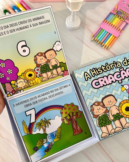 LIVRO NA CAIXA “A HISTÓRIA DA CRIAÇÃO” - Imagem 10