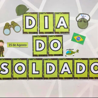 KIT DIA DO SOLDADO - PAINEL, BINÓCULO, PALITOCHES, MEDALHA E SEQUENCIA DIDÁTICA.
