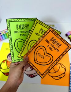 Kit Dia dos Pais tema “Meu coração é seu”
