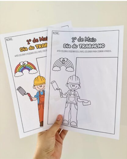 ATIVIDADE DIA DO TRABALHO E LIVRINHO DAS PROFISSÕES - Imagem 7