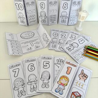 LAPBOOK DOS NUMERAIS PARA TRABALHAR OS NUMERAIS DE 0 A 10