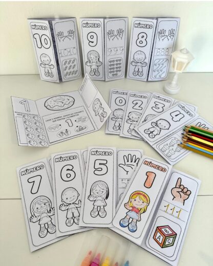 LAPBOOK DOS NUMERAIS PARA TRABALHAR OS NUMERAIS DE 0 A 10