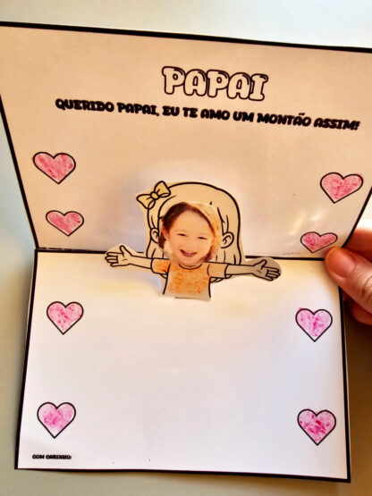 Cartão 3D Dia dos Pais – Opções Menino e Menina