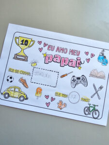 Atividade “Meu Pai é 10!” – Para Completar e Colorir