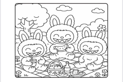 Livro de colorir Labubu - Imagem 2