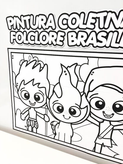 Cartaz Colaborativo do Folclore para Colorir - Imagem 3