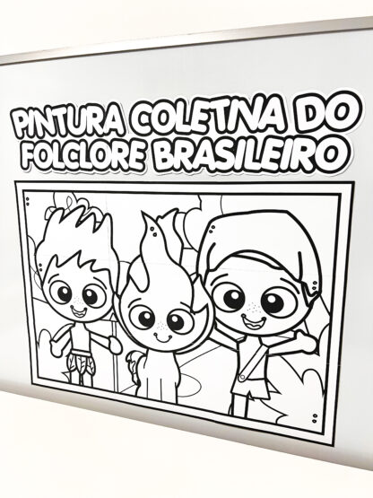 Cartaz Colaborativo do Folclore para Colorir - Imagem 2