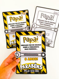 Cartão Dia dos Pais tema Ferramentas