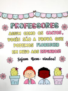 Painel de Bem-Vindos Professores