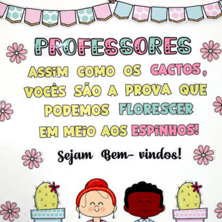Painel de Bem-Vindos Professores
