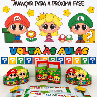 Kit Volta às Aulas - Tema Super Mário