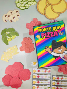 Atividade Educativa Monte Sua Pizza – Sequência Lógica, Coordenação Motora e Raciocínio Lógico Infantil