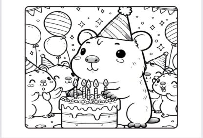 Livro de colorir Capivaras - Imagem 3