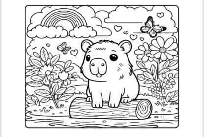 Livro de colorir Capivaras - Imagem 4