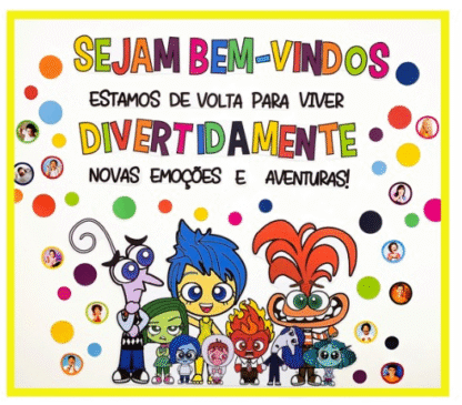 Painel Volta às Aulas Divertidamente