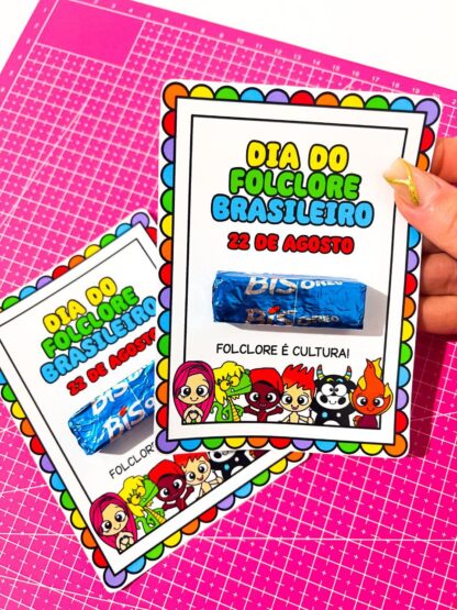 Lembrancinha Dia do Folclore – Cartão com BIS - Imagem 2