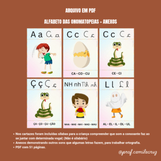 Alfabeto de Parede + Anexos (Método das Onomatopeias)