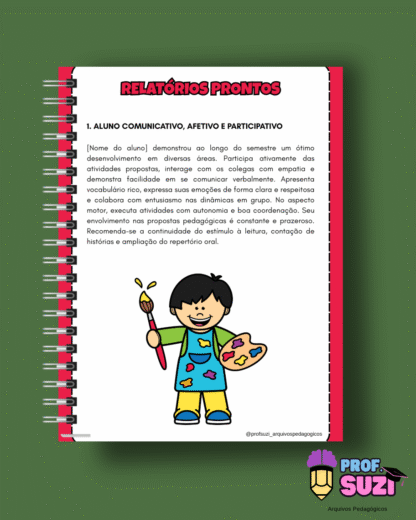 RELATÓRIOS PRONTOS PARA 10 PERFIS DE ALUNOS DA EDUCAÇÃO INFANTIL - Imagem 3