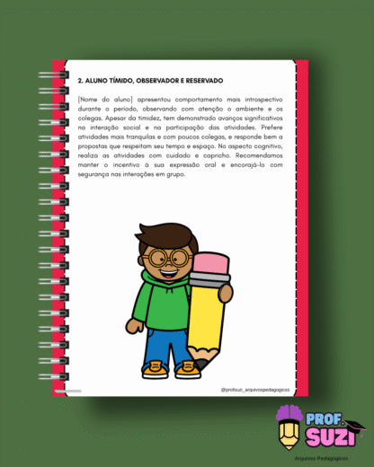 RELATÓRIOS PRONTOS PARA 10 PERFIS DE ALUNOS DA EDUCAÇÃO INFANTIL - Imagem 4