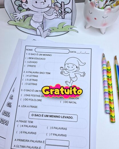 Caderninho de atividades Saci - Imagem 8