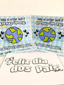 Cartão Dia dos Pais tema: Melhor Pai do Mundo.