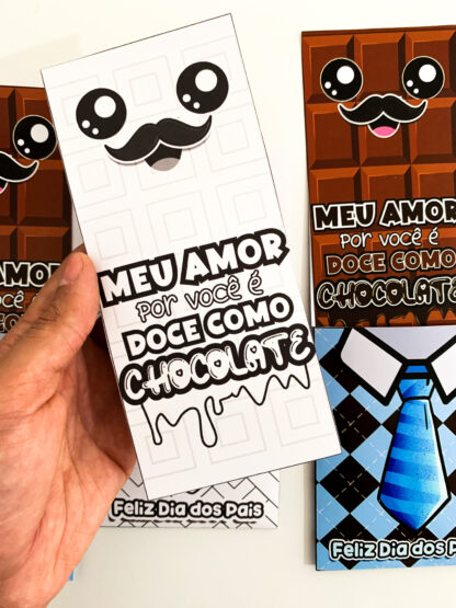 Cartão Dia dos Pais tema Chocolate. - Imagem 10