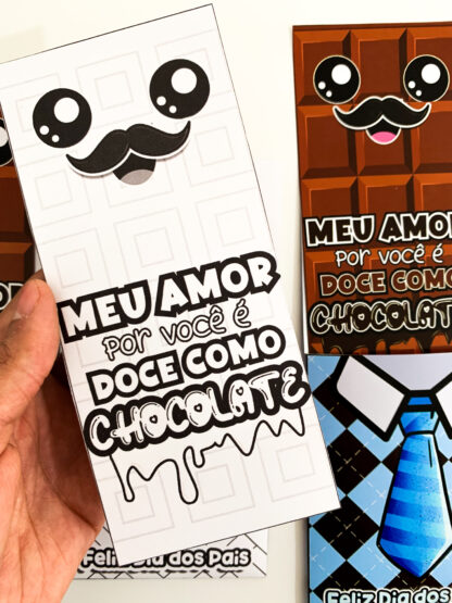 Cartão Dia dos Pais tema Chocolate. - Imagem 11