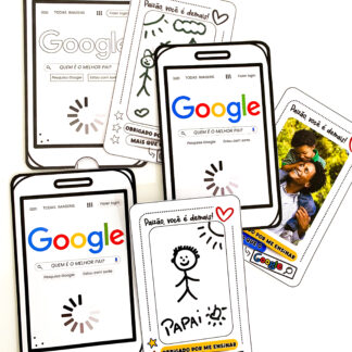 Cartão Dia dos Pais tema Google
