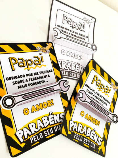 Cartão Dia dos Pais tema Ferramentas - Imagem 2
