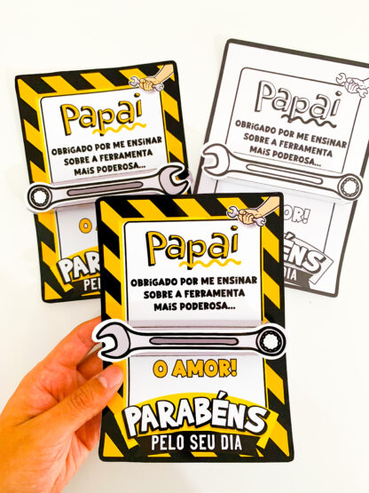 Cartão Dia dos Pais tema Ferramentas - Imagem 6