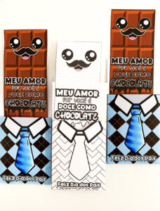 Cartão Dia dos pais chocolate
