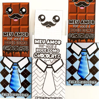 Cartão Dia dos pais chocolate